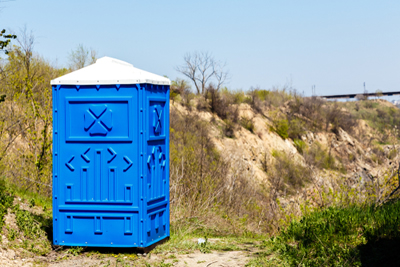 porta potty out doors